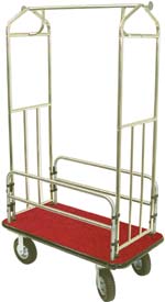 Chrome Bellman's Cart with Side Bars - Condo Cart