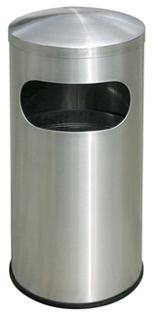 Large Rounded Top Stainless Steel Trash Can