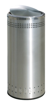 Large Swivel Top Stainless Steel Waste Receptacle - Model #: DC729SS