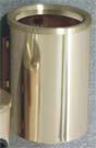 Satin Brass Round Wate Receptacle - Wall Mounted - GLRF813-BRS