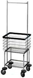 Ergonomic Elevated Wire Laundry Basket with Hanging Bar