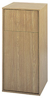 Large Capacity Push Door Waste Receptacle with Flat Top (Oak) - Model #: SFC9728