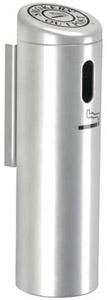 Floor Wall Mounting Cigarette Ashtray Post Receptacle in Silver Floor Wall Mounting Cigarette Ashtray Post Receptacle in Silver