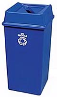 50 Gallon Can Recycling Container - Plastic - Commercial Grade - Blue - by Rubbermaid