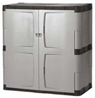 Plastic 2 Shelf Filing Cabinet