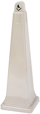 Triangle Cigarette Butt Receptacle Off White