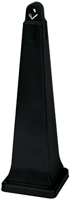 Triangle Outdoor Cigarette Butt Receptacle - Black