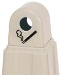 Curved Top for Cigarette Butt Ashtray