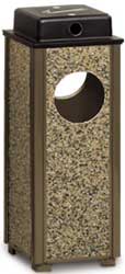 RainProof Top Waste Receptacle with Stone Panels R41WU201