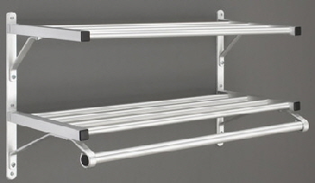 Wall Mounted Coat Rack with TWO Shelves