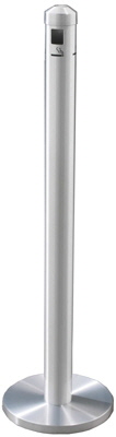 Compact Ashtray Post Receptacle - Silver