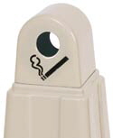 Curved Top for Cigarette Butt Ashtray